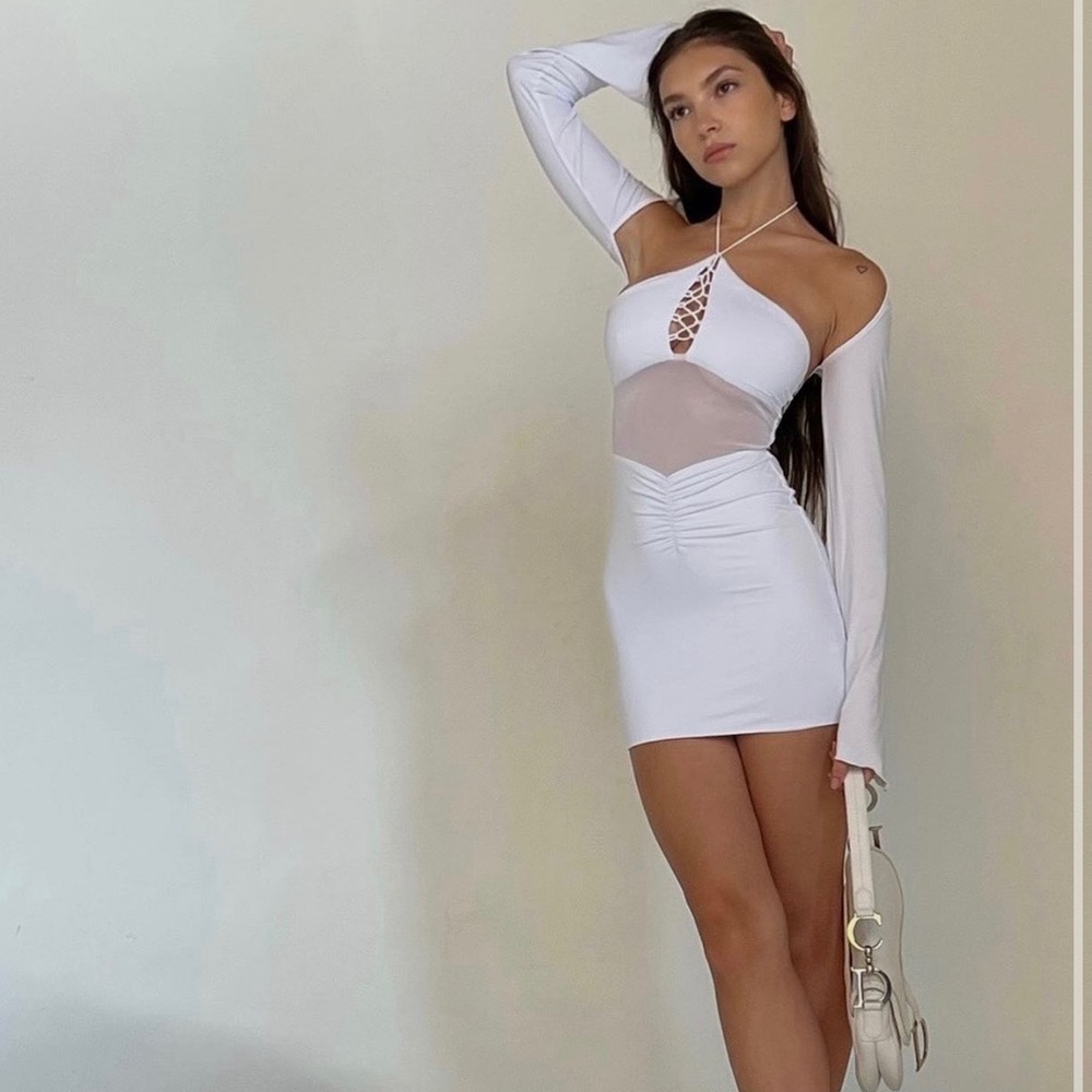Tiger Mist White Lovilla Mini Dress